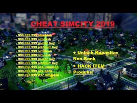 sim city cheats 2020.